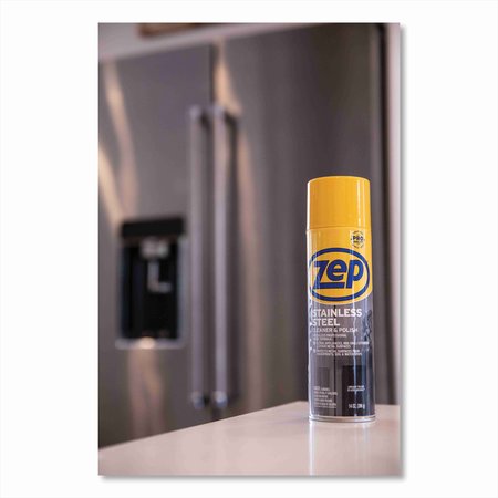 Zep Stainless Steel Polish, 14 oz Aerosol ZUSSTL14EA